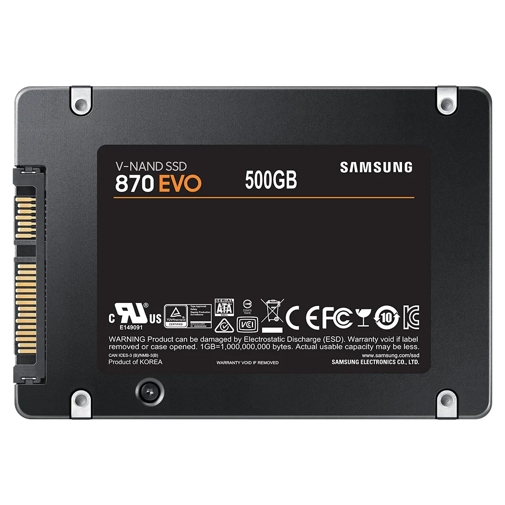 Samsung Electronics official certification Samsung 870 EVO SATA SSD 500GB genuine MZ-77E500B/KR