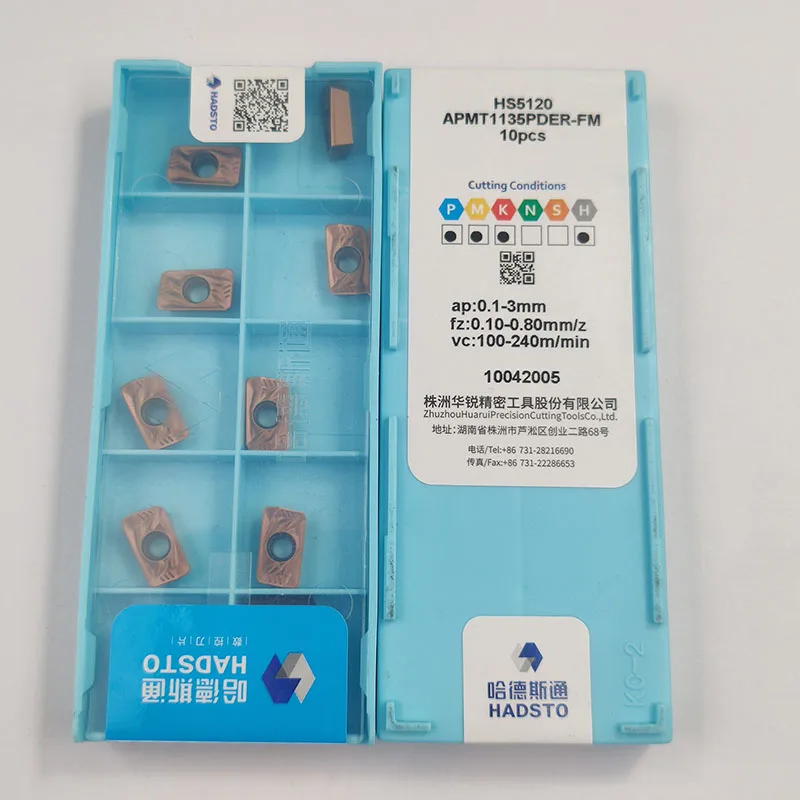 APMT1135PDER-FM HS5120 APMT 1135 PDER / APMT1605PDER-FM WS5120 APMT 1605 PDER CNC Milling Insert For HRC45-55 Steel