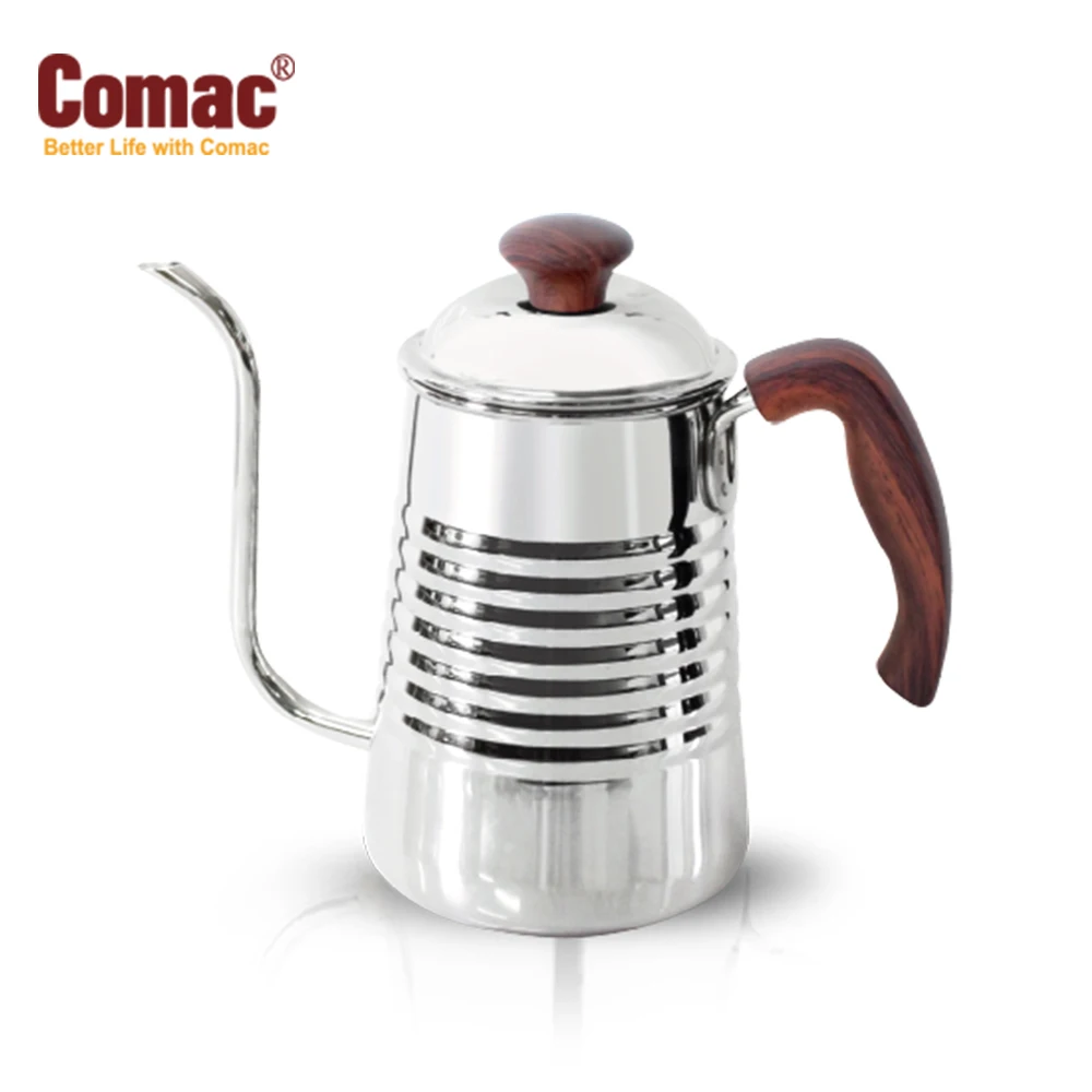 Comac Coffee Drip Kettle Barista Wood 700ml KW1 Drip Pot