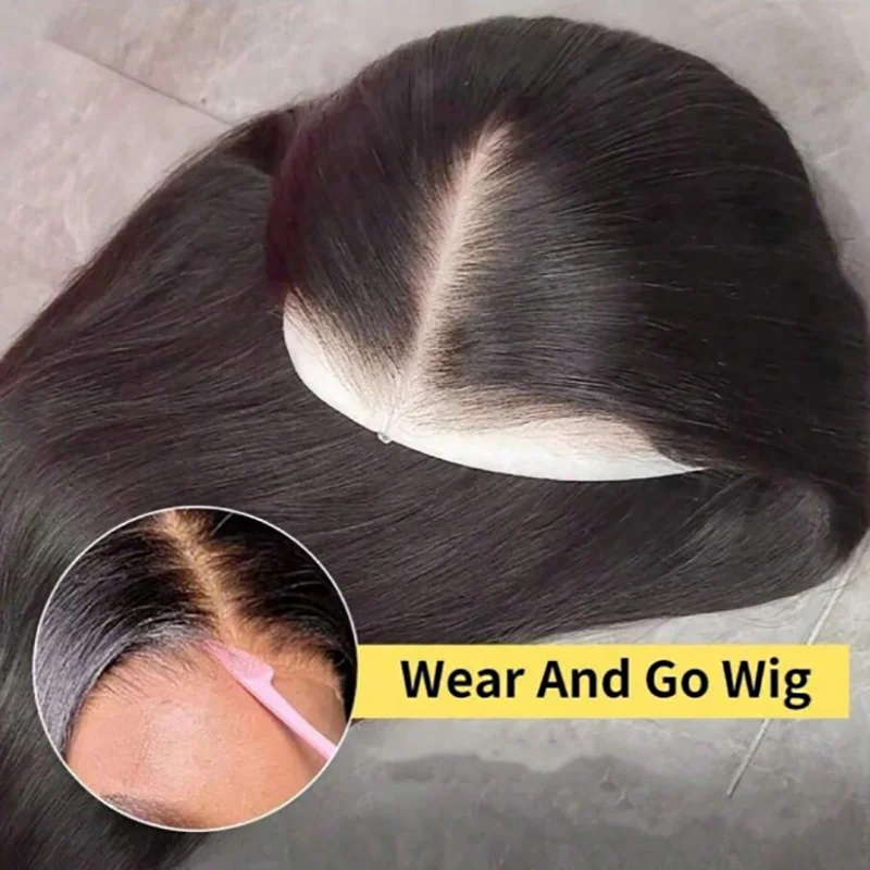 

200% Density 13x4 HD Lace Wig Glueless Human Hair Pre Plucked With Baby Hair Straight HD Transparent Human Hair Wigs For Women