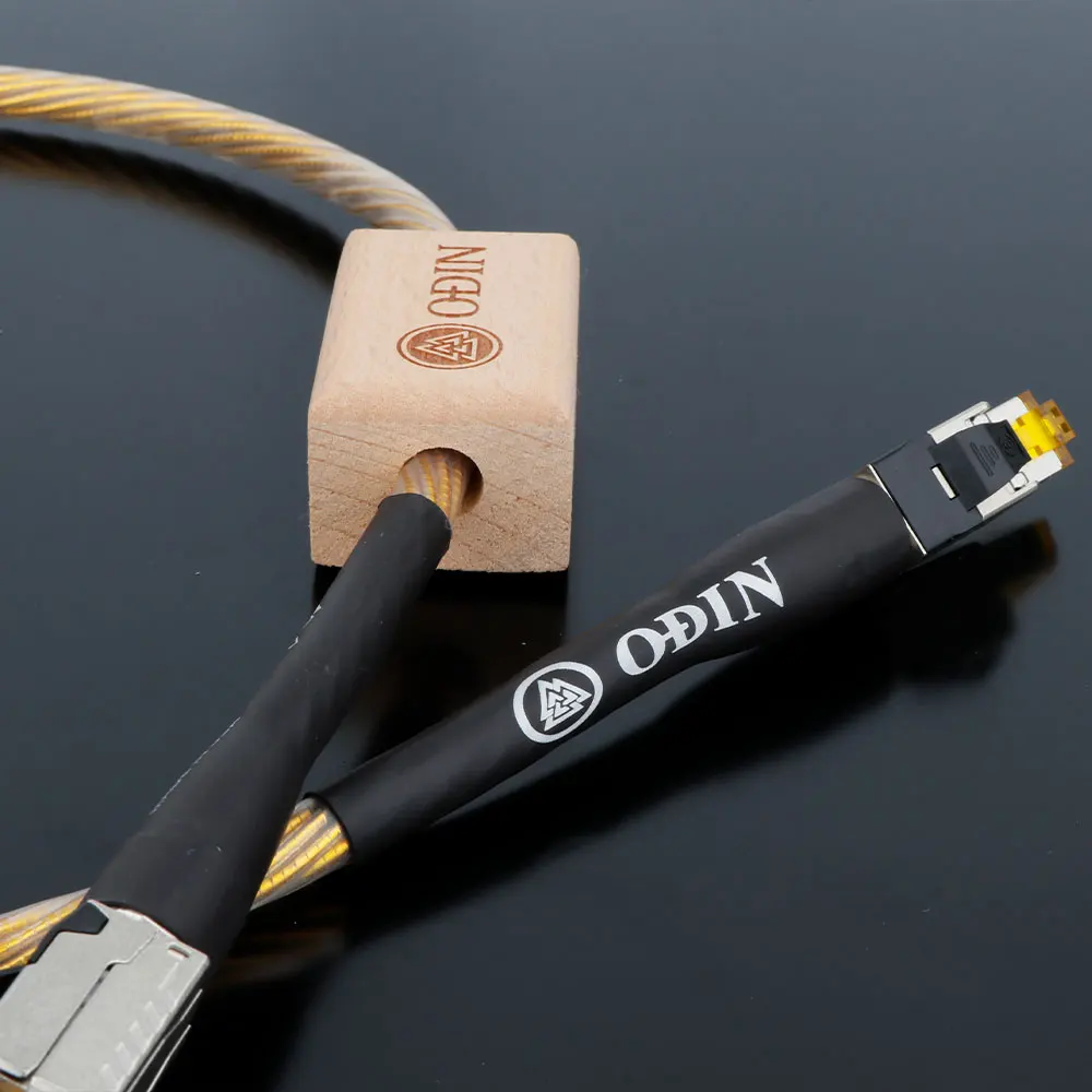 Hi-end Nordost Odin Gold/White Silver Plated Cat8 Ethernet Cable Speed Lan Cable RJ45 Network Connection Cable