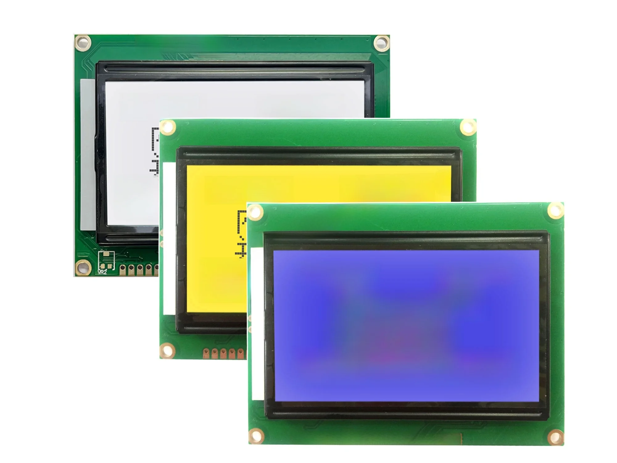 128x64 ST7920 Moduł wyświetlacza LCD 3,3 V lub 5 V STN Zielony Niebieski 20-pinowy SPI 12864B-V2.0 — zdjęcie 2