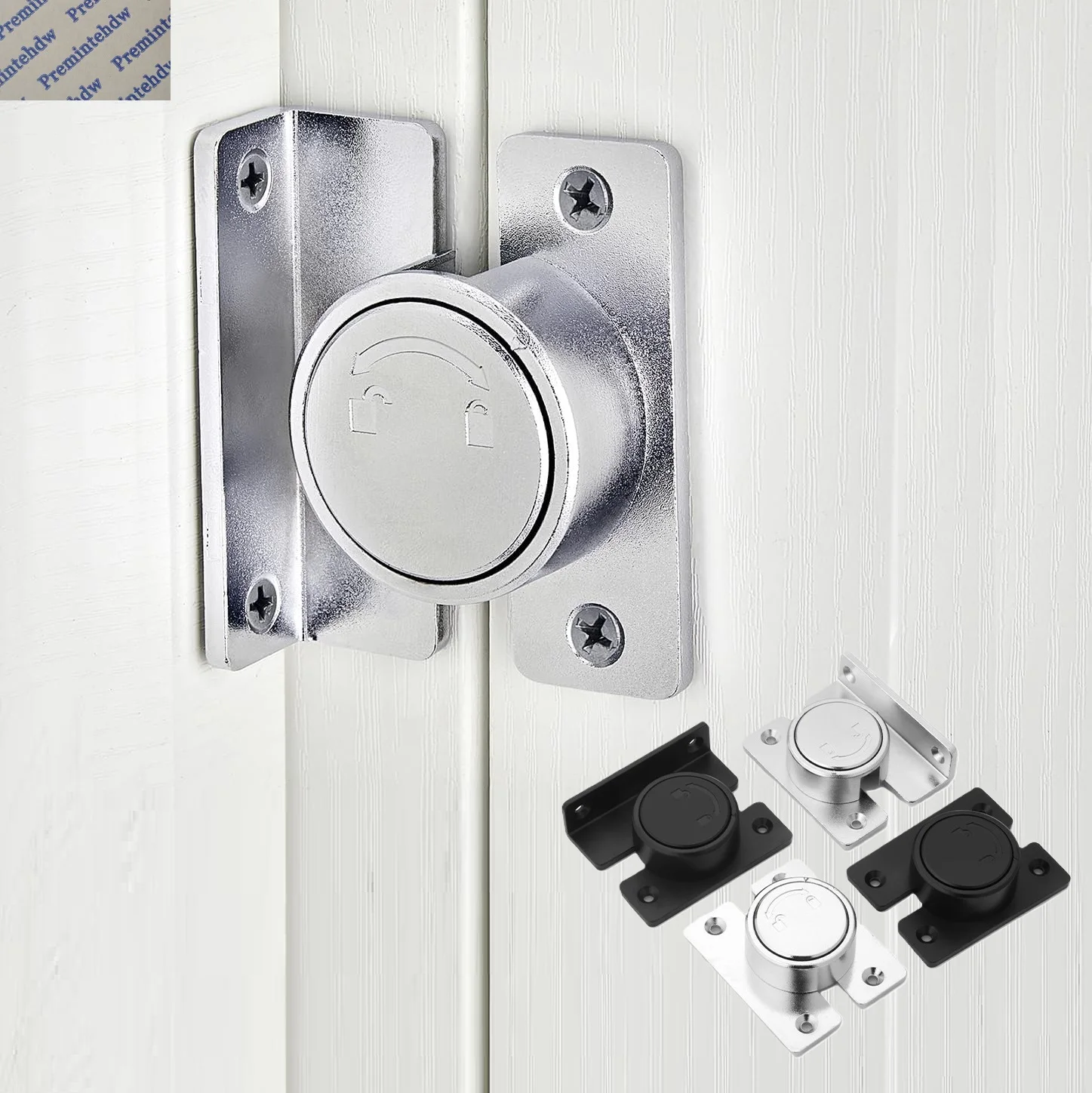 

1Pc Zinc 90 180 Degrees Anti-lift Door Latch Turning Knob For Lock Unlock