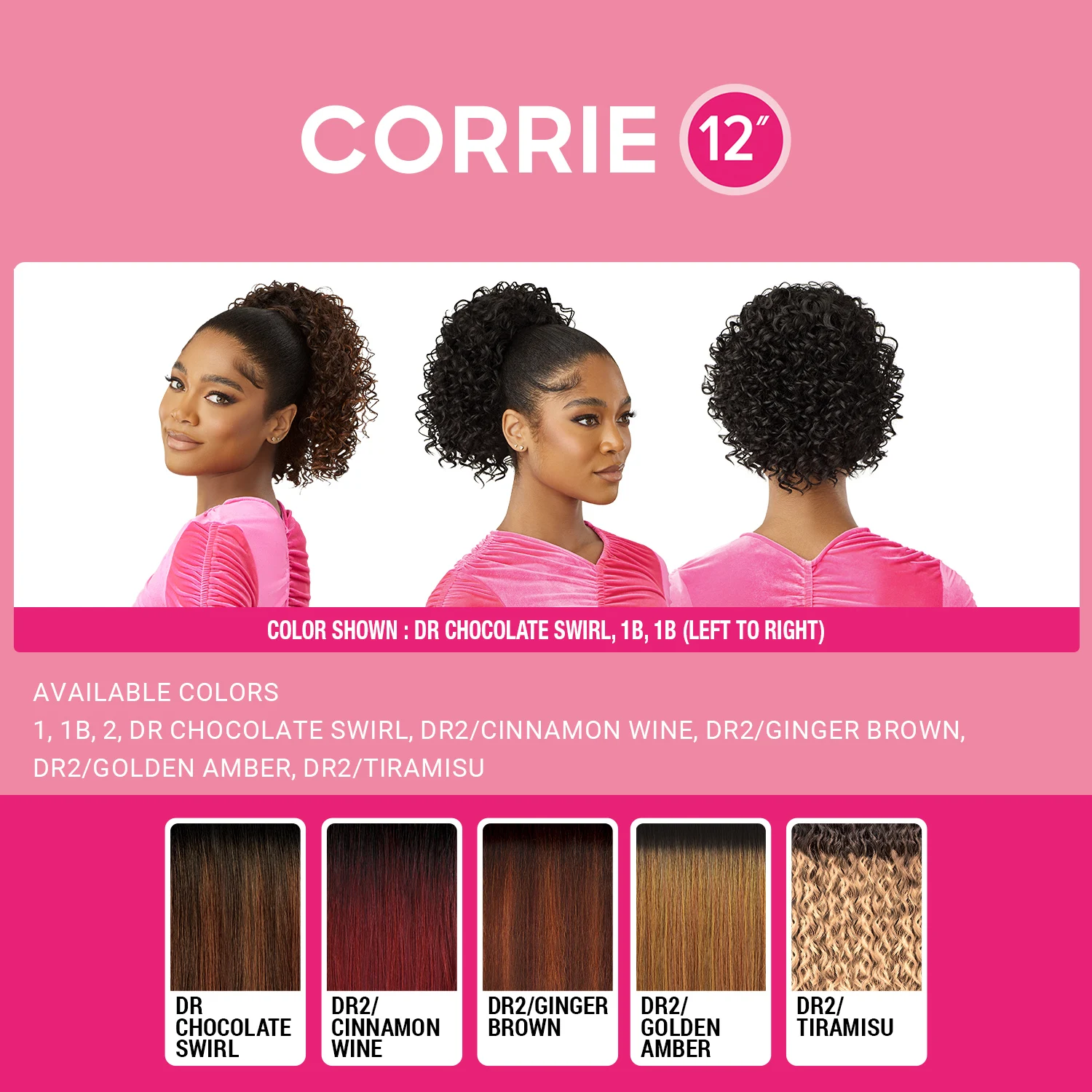 Kuncir Rambut Sintetis Model Tali Serut Cantik dan Cepat Corrie