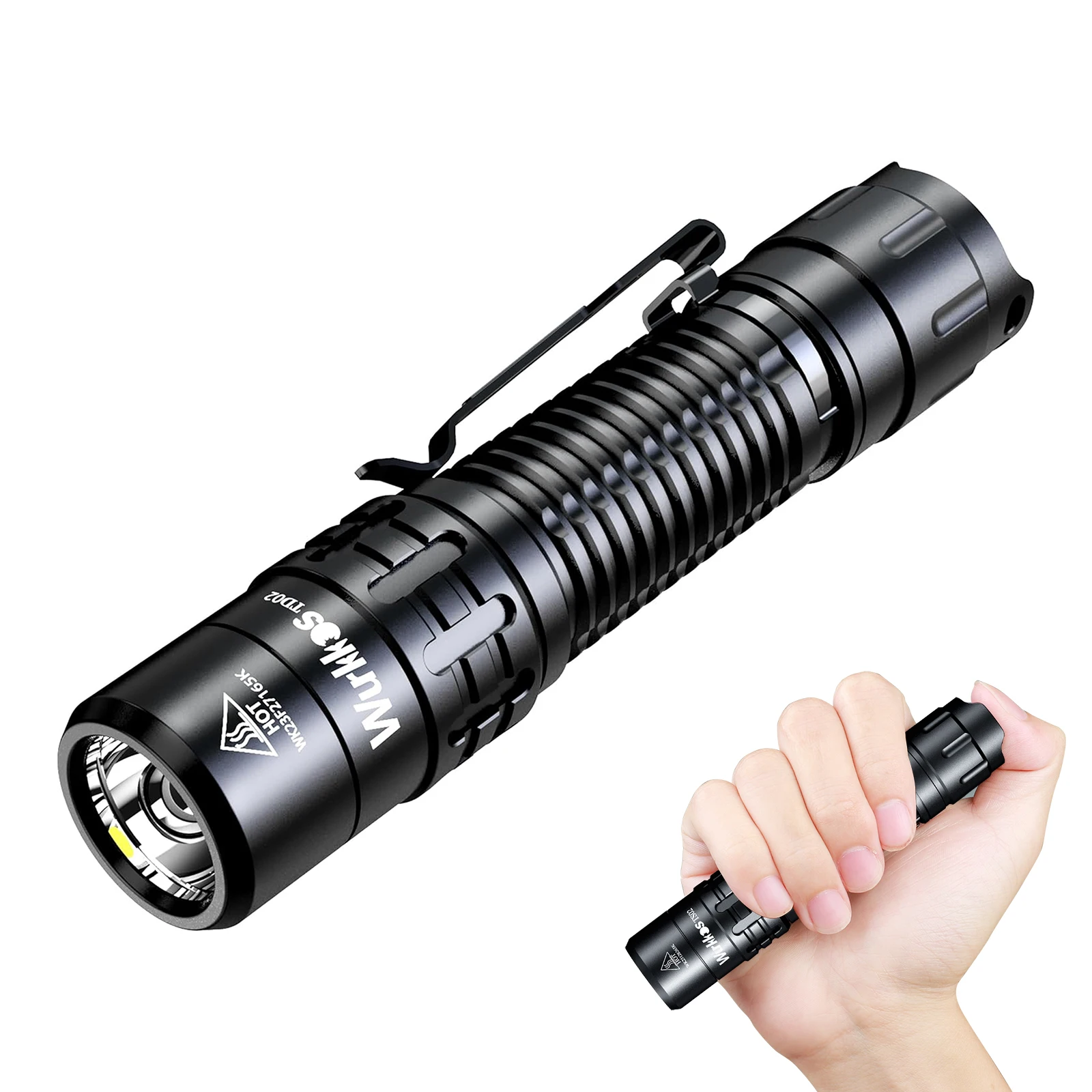 Wurkkos TD02 戦術懐中電灯 2000LM ポケットトーチ 18650 充電式 EDC