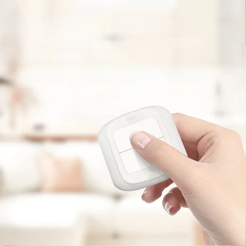 Novo tuya wifi/zigbee 2 gang sem fio 6 cena interruptor botão controlador alimentado por bateria