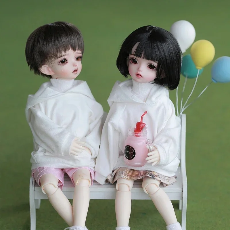 Emica & Emilia Pop BJD 1/6 Yosd poppen beweegbare gezamenlijke fullset complete professionele make-up Mode Speelgoed voor Meisjes Geschenken - afbeelding 2