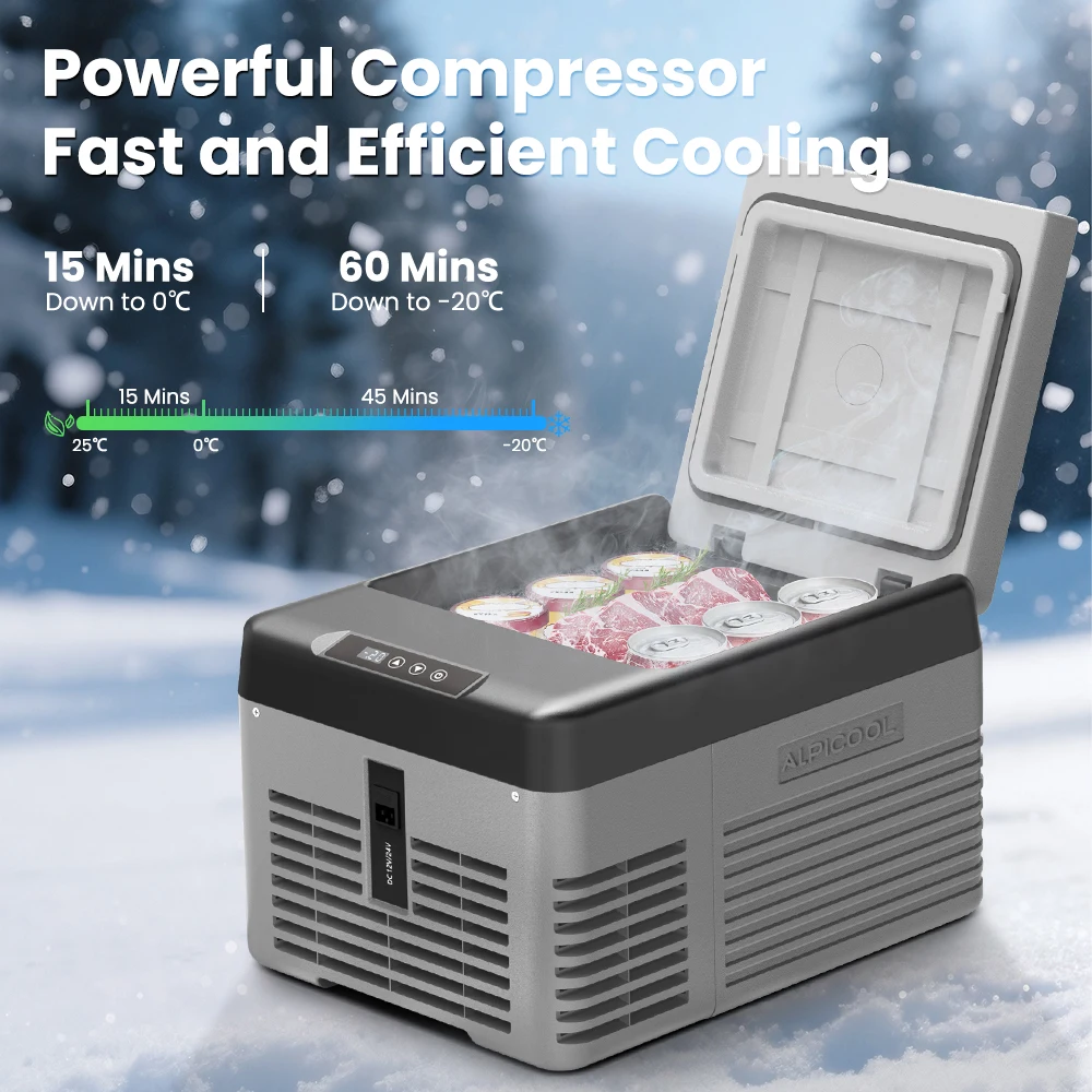 Alpicool CL9 9L Car Refrigerator 12V Compressor Fridge Mini