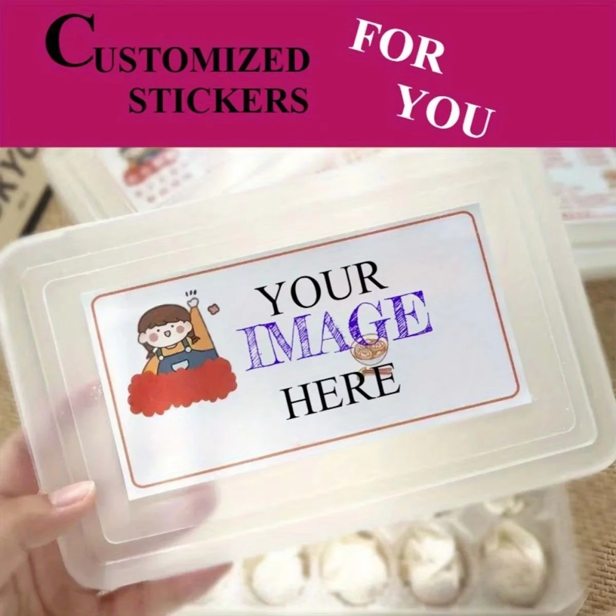 Custom Rectangular Stickers – Personalized Logos & Images – Self-Adhesive Labels – Suitable for Business, Gifts, and Packaging view 4