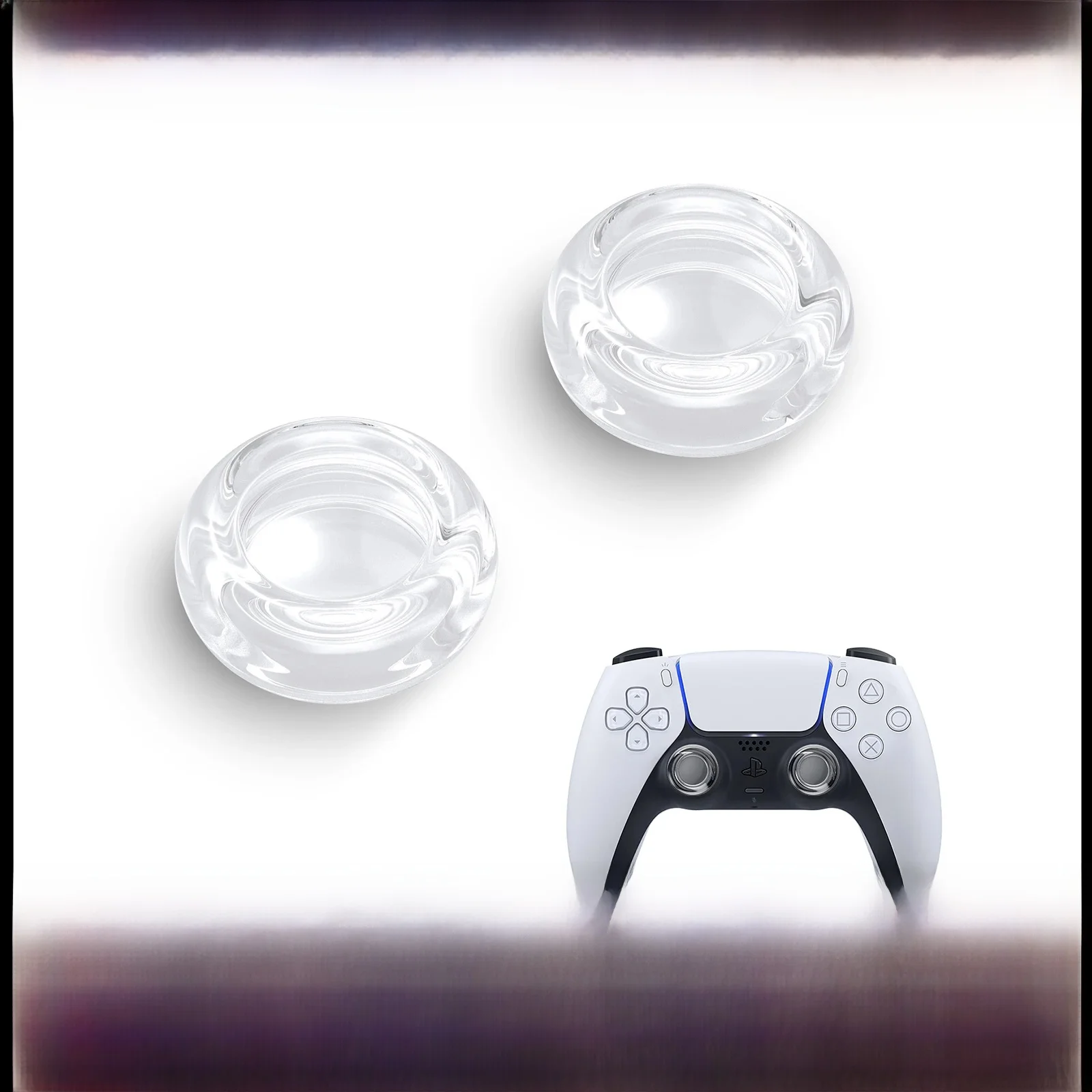Bouchons de poignée de pouce transparents en ligne, compatibles avec le contrôleur PS5/XBOX/Switch Pro, Joystick de protection, matériau en Silicone liquide