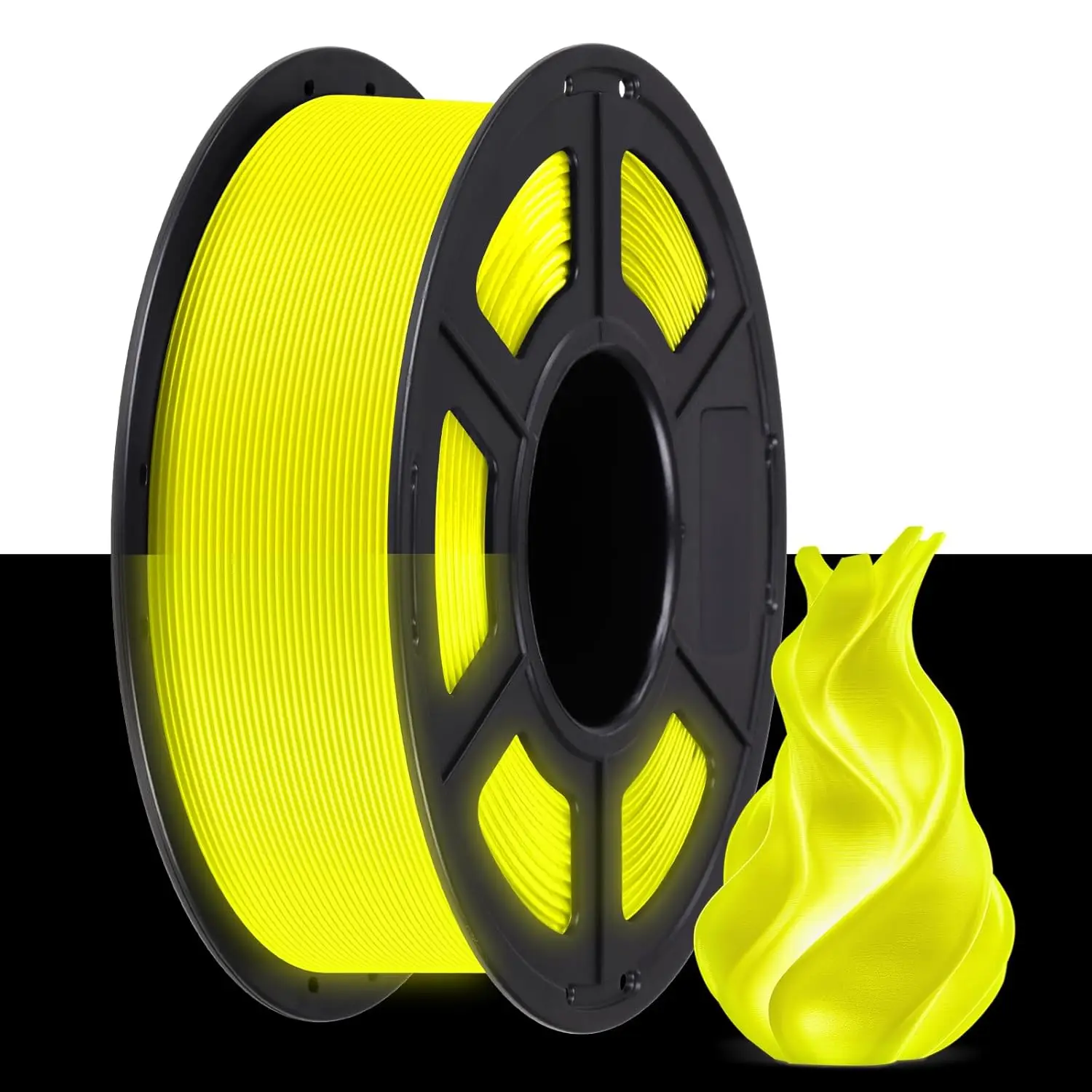 

Желтая светящаяся в темноте PLA-нить для 3D-принтера, 1.75 мм, точность размеров +/- 0.03, для 3D-печати, катушка 250 г