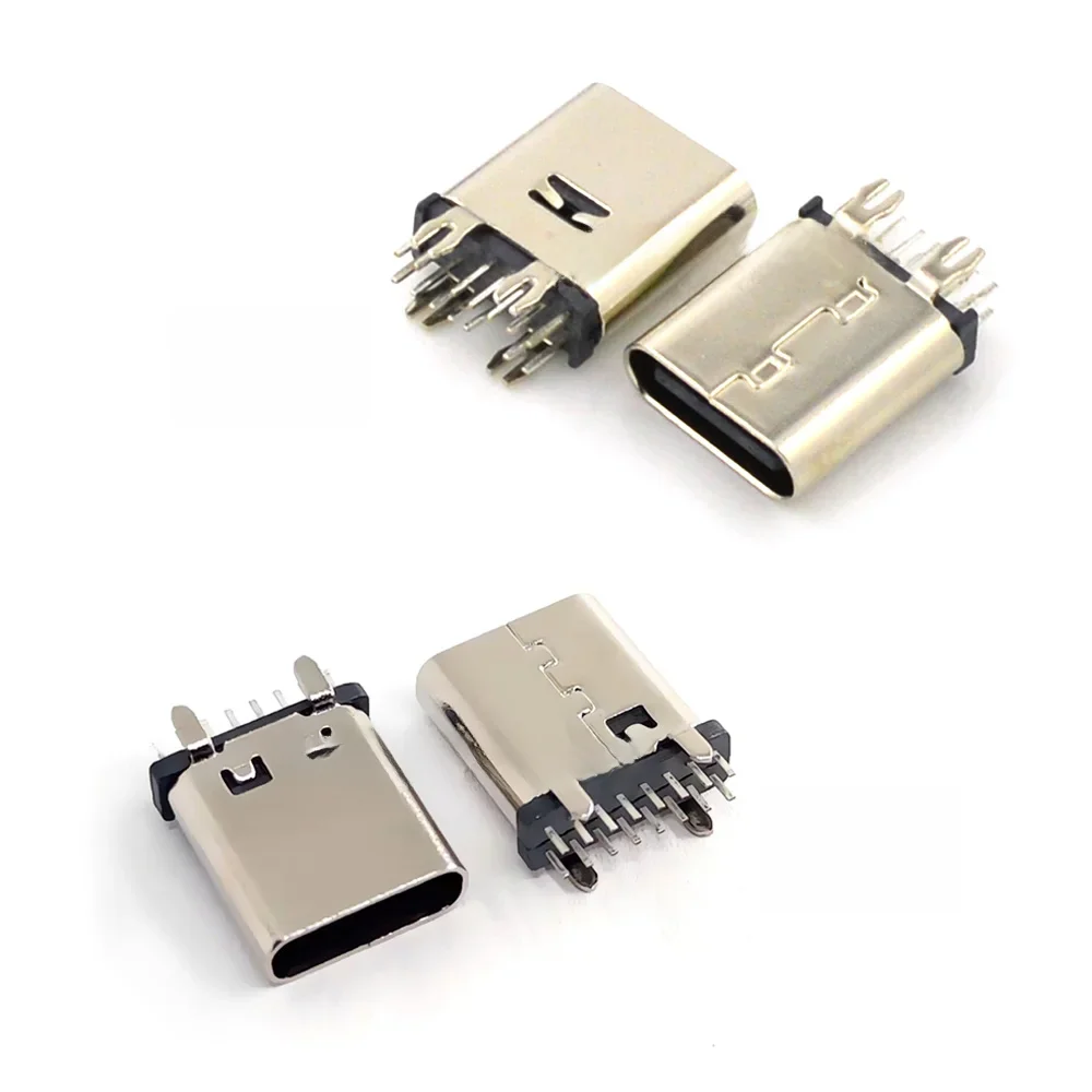 10pc typ C 14P 16 gniazdo kołkowe złącze USB 3.1 pionowa płytka wtykowa kobieta DIP 10.0H do projektowania PCB wysoki prąd PD ładowanie — zdjęcie 2