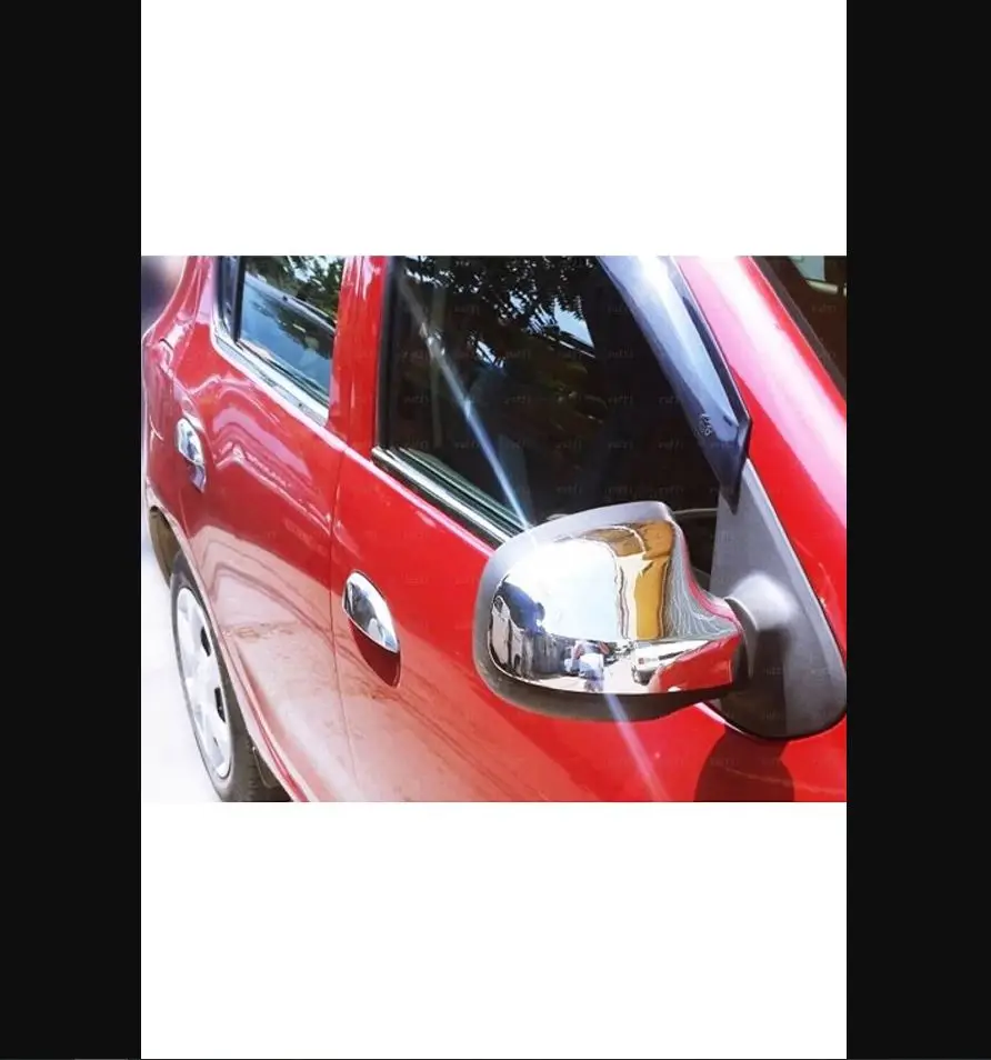 

For Dacia Logan Chrome Mirror Cover 2 Pieces 2008 To 2017 Stainless Steel - Chromium Styling Modify Spoiler Hood Protect Sweeper