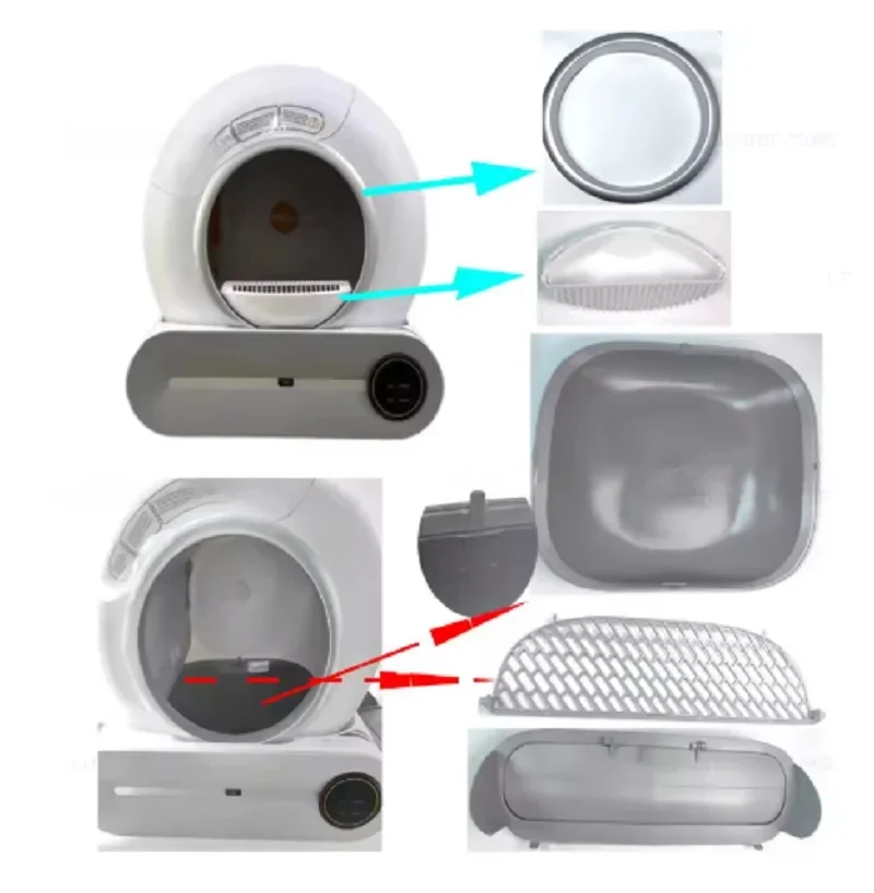 Boîte à litière automatique pour chat, accessoires, porte de poubelle, collecte des feuilles, Capsule inférieure, sac poubelle pour toilettes pour chat
