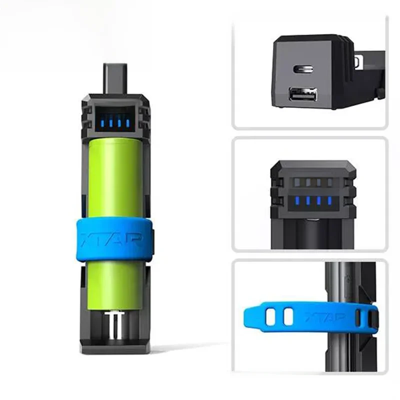 XTAR 26800 Battery Charger QC PD USB C 3A Fast Charging 21700 26650 26800 NiMH D Batteries 10W Power Bank 18650 Charger SC1 PLUS