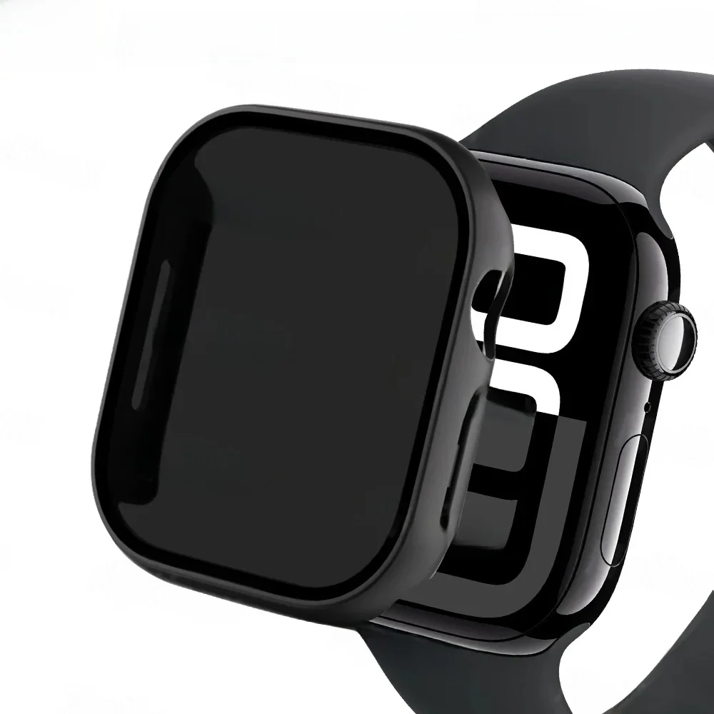 Szkło zapewniające prywatność + etui do Apple Watch 10 46mm 42mm hartowana osłona ekranu zapobiegająca podglądaniu dla iWatch serii 10 akcesoria — zdjęcie 2