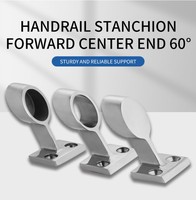 316 Stainless Steel Boat Handrail Stanchion Forward Center End 60° Fitting Marine Railing Support Hardware Yacht Accessories