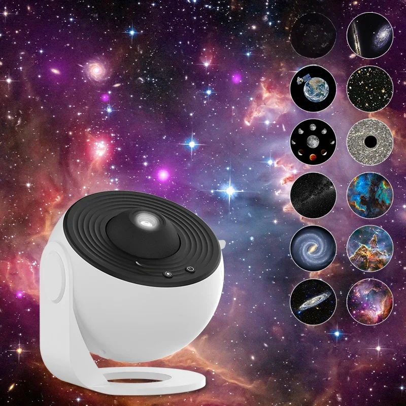 Luz noturna galáxia projetor céu estrelado projetor 360 ° girar planetário lâmpada para crianças