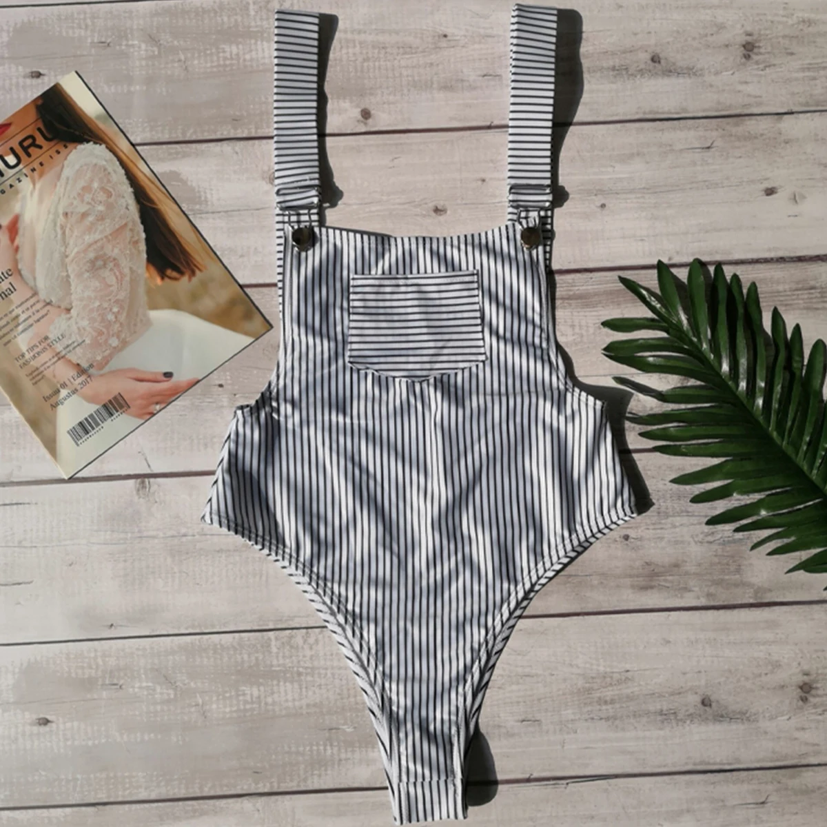 Sexy Denim Bikinis One Piece Backless Swimsuit Eco-Friendly Packing