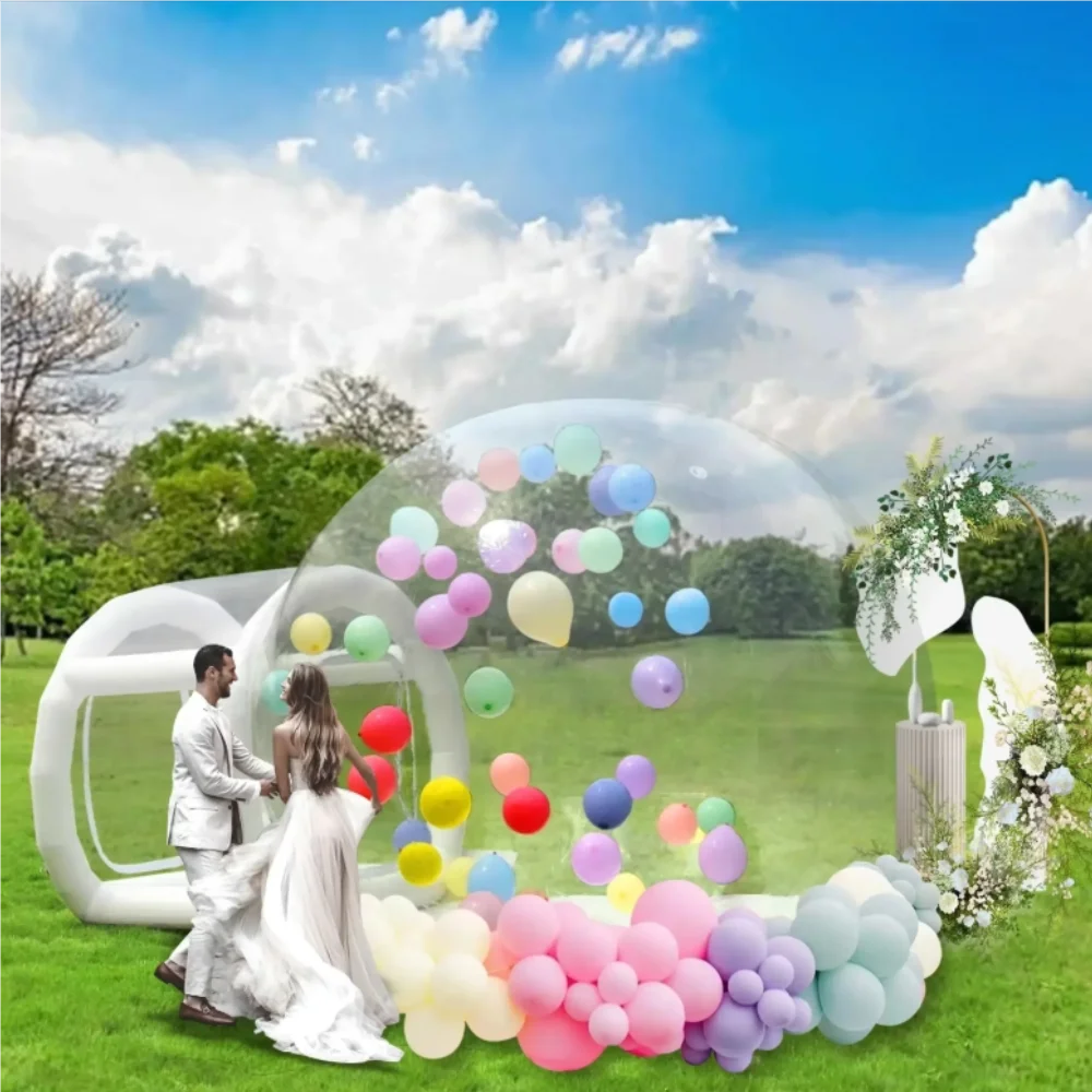 

Clear Party Pop up Inflatable Bubble House Dome Tent In-stock in Europe, for Wedding Event Photography Background Decoration