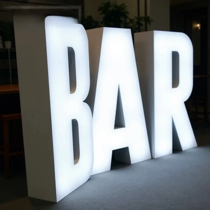 Aangepaste 3D LED verlichte metalen letters teken frontlit voor zakelijke winkelpui buiten waterdichte oplichtende reclame bewegwijzering - afbeelding 2