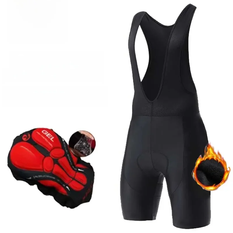 AliExpress X-TIGER Winter Thermal Cycling Bib Shorts Bike Tights Triathlon 5D Gel Pad Lycra Fleece Bicycle Bib Shorts Men MTB Biking Shorts