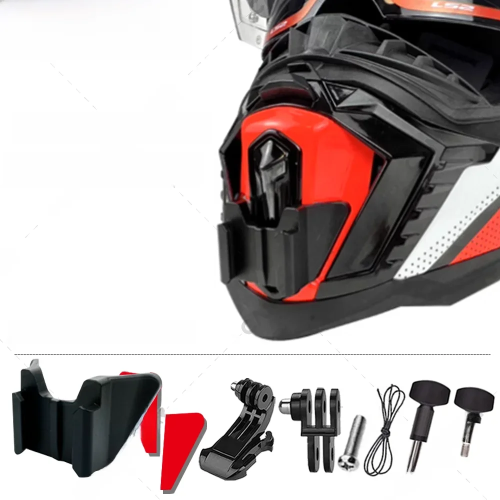 Uchwyt na kask LS2 MX701 do mocowania na brodę, kompatybilny z GoPro 13 12 11, DJI Action 6 5Pro, Insta360 Ace Pro2 X5 X4 X3, akcesoria do kamer sportowych — zdjęcie 2