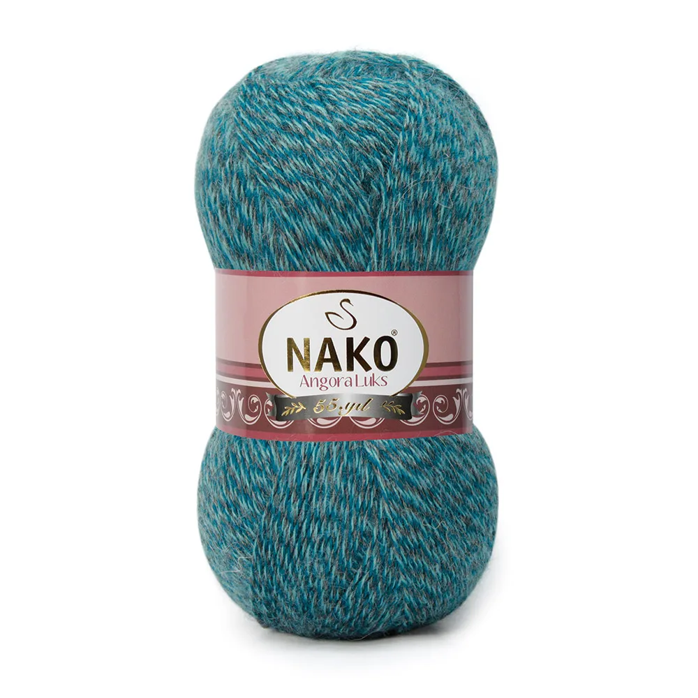 Nako Angora Luxury Wool Hand Knitting Yarn, 100 Grams Of 550 Meters, 50 Color, Premium Acrylic, Mohair, Glitter, Yarn, Home Textile, Autumn, Winter,