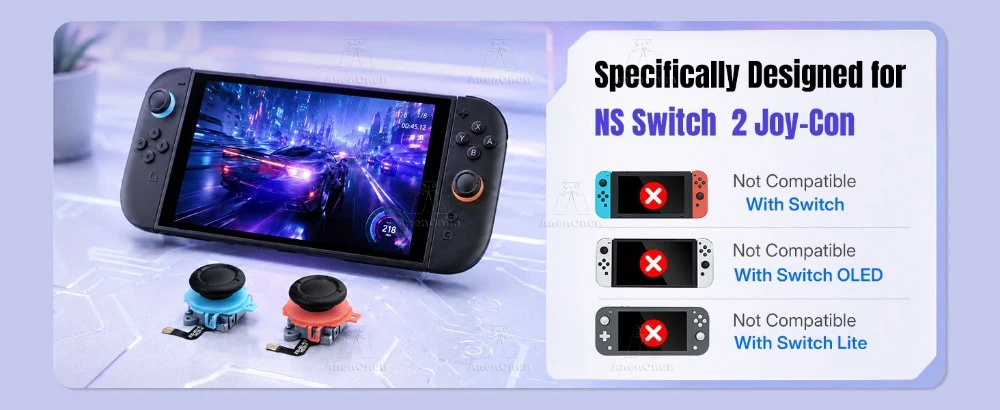 TMR Elektromagnetischer Joystick für Switch 2 Joycon 2 – Verbesserter Ersatz-Analogstick gegen Verschleiß, Drift und Fehler – Premium-Reparaturteil – Detail 2