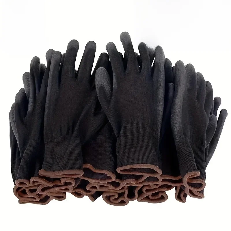 10 pares de luvas de segurança duráveis – antiderrapantes, resistentes ao desgaste, proteção ESD