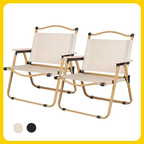 [1+1] 프리콜리 경량 접이식 캠핑의자 로우체어 릴렉스체어 2pc 초경량 네이처