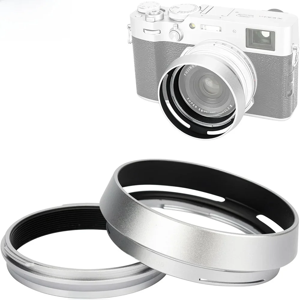 Metalowa osłona obiektywu JJC do Fujifilm Fuji X100VI X100V X100F X100T X100S X100 X70 Zastępuje osłonę obiektywu Fujifilm LH-X100 — zdjęcie 2
