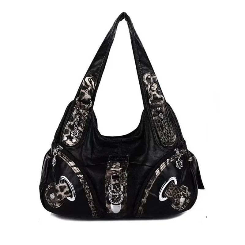 Damskie torebki vintage, torby na ramię, torebki z górnym uchwytem, modne torebki vintage w stylu dumpling, torby na ramię, torby typu tote, torby hobo, duże torebki. — zdjęcie 2