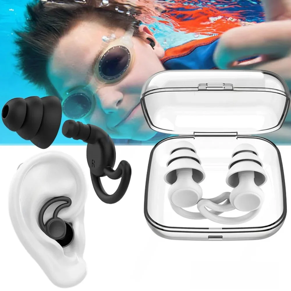 Bouchons d'Oreilles en Silicone pour la Natation, Insonorisation, Réduction du Bruit, Filtrage du Bruit, pour Moto, 1 à 50 Paires