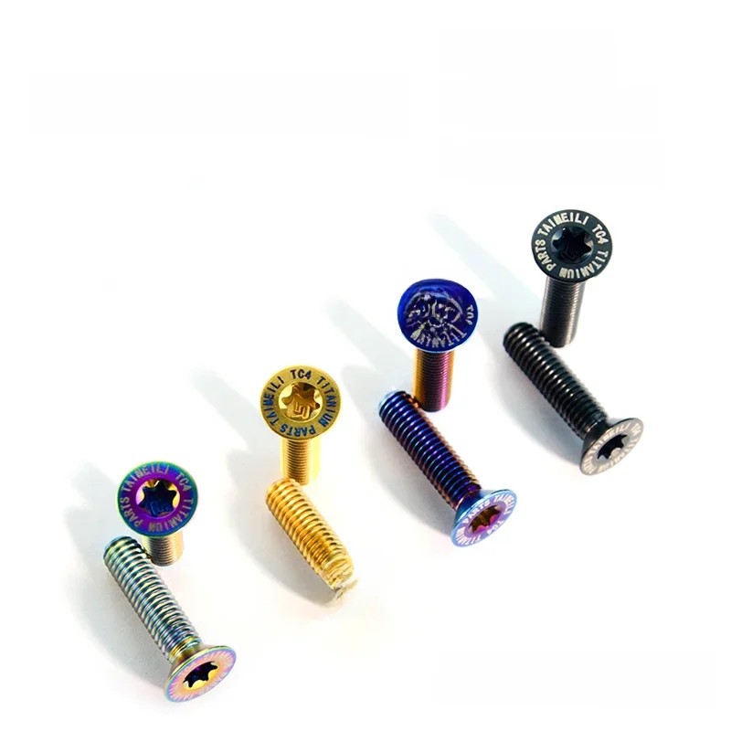 AliExpress 1Pcs Titanium Bolt M6 X 12 15 20 25 30mm Torx Flat Countersunk Head Screws Titanium Alloy Bicycle Refitting Conversion Screw