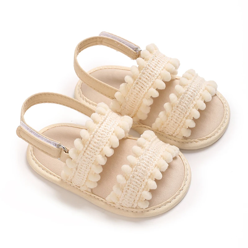 Summer Sandals With Exposed Toes 0-18M Baby Shoes For Little Girls Sweet Matching Skirt Casual Soft Soled Beach