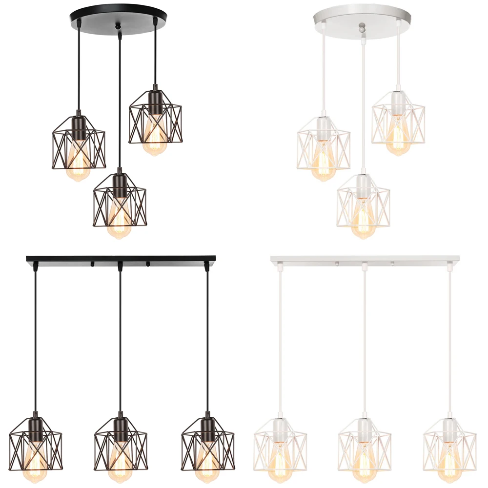 

1/3 Heads Pendant Ceiling Light Vintage Industrial Retro Loft Metal Hanging Lamp Lampshade for Bedroom Kitchen Decor Lighting