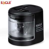 Eagle Auto Pencil Sharpener, Battery or USB Operated, Dual Holes, Dual Blades,  Portable,Office,School Supplies Stationery