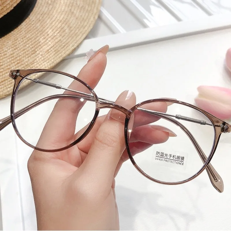Anti Blue Light Glasses TR90 Women Men Classic Round Eyeglasses Frames Transparent Computer Glasses Oculos Feminino
