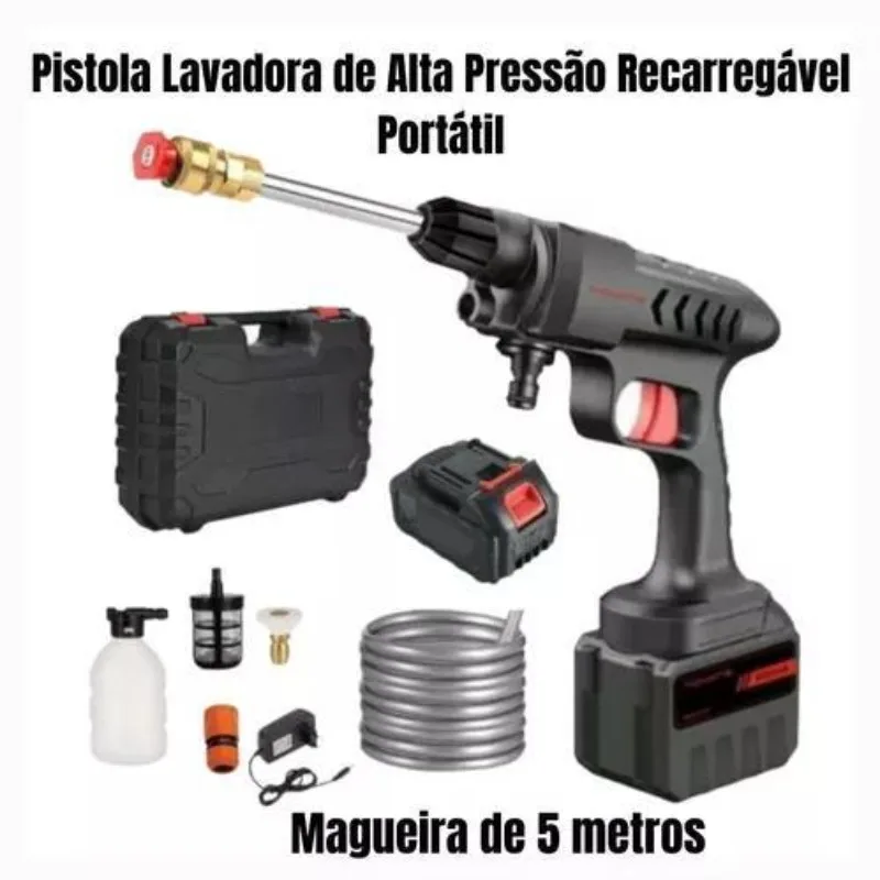 Lavadora De Alta Pressão Recarregável Para Carros E Jardins Linha Premium