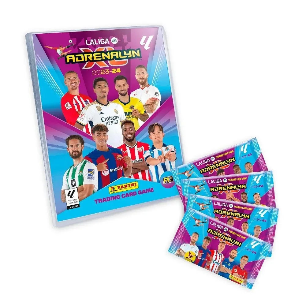 Archivador y 29 Sobres Adrenalyn XL 2023/24 de la Liga EA Sportsl - Coleccionables Oficial de Panini - (LEED DESCRIPCIÓN PARA MAS INFORMACIÓN SOBRE