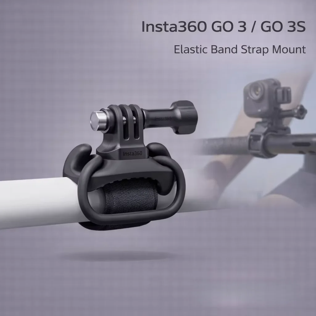 Insta360 Elastic Strap Mount Flexible Wrap Handlebar Bracket 360 Rotating Adjustable Mount for Ace Pro 2 GO 3 GO 3S GO Ultra