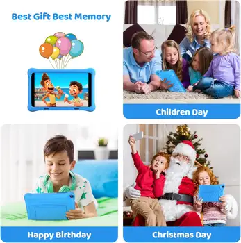 8吋兒童平板電腦,安卓11系統,學習平板電腦,四核心處理器,2GB記憶體+32GB儲存空間,支援128GB擴展,5000mAh電池,兒童護眼設計,附保護套 8 最佳銷售 兒童iPad - №3