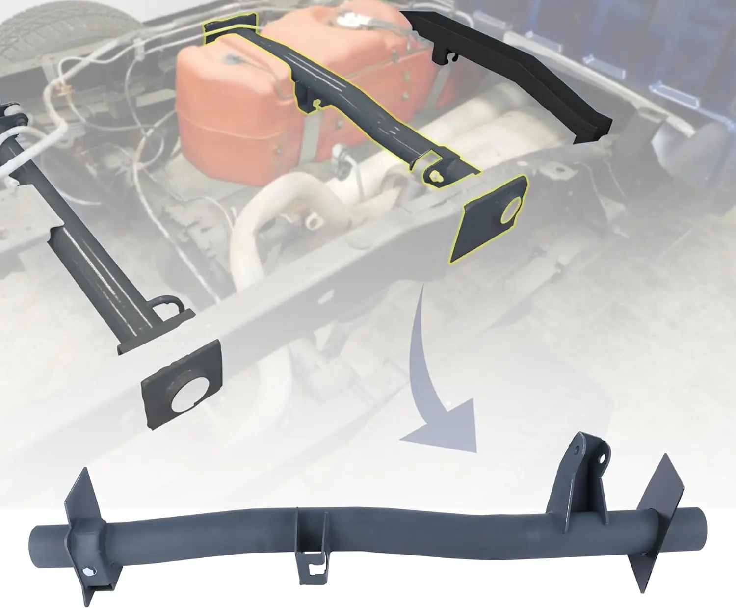 Travesaño del tanque de combustible trasero apto para Chevy Silverado 1500 GMC Sierra 1500 2007-2014