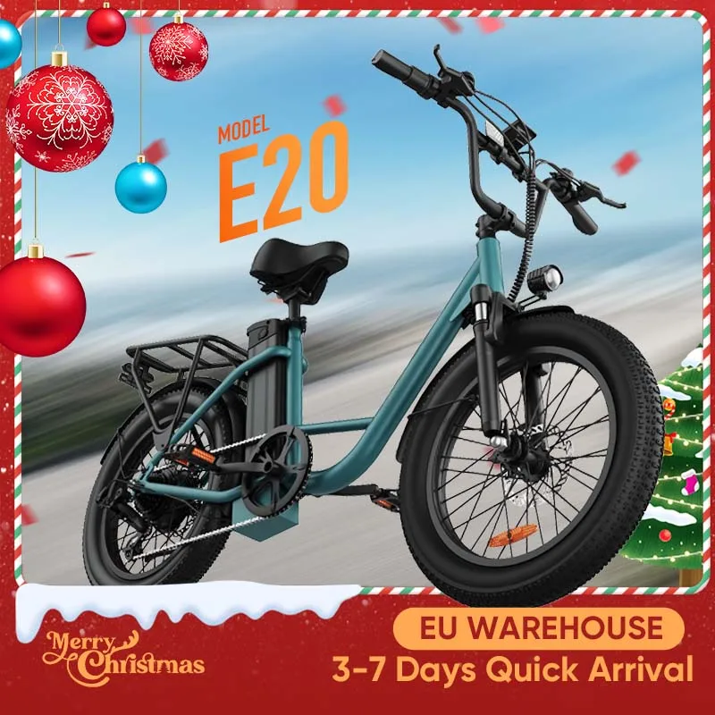 Urlife E-Bike 20x3" gros pneu tout-terrain 1000W tout-Terrain Monster 48V 13Ah vitesse de batterie amovible engrenages à 7 vitesses