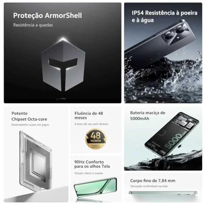 هاتف Realme Note 60X Android الخلوي (أسود/3 جيجابايت + 64 جيجابايت/الإصدار العالمي./شريحت مزدوج/جديد)