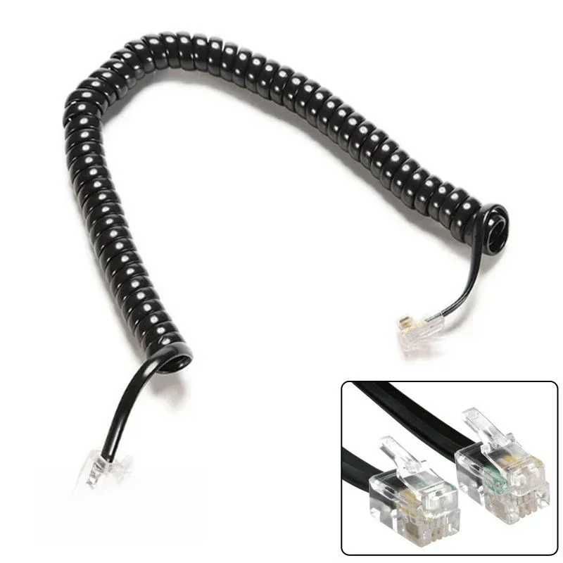 3 mètres combiné téléphonique rallonge de téléphone câble enroulé bouclé fil à ressort prise RJ10 cordon enroulé de téléphone