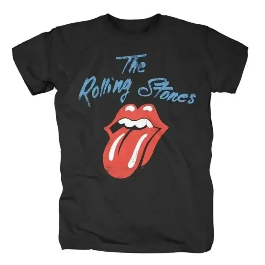 The Rolling Stones Print Summer T-shirt Men Women Cotton Hip Hop Oversized Band Tshirt Short Sleeve T Shirt Streetwear Tops Tee