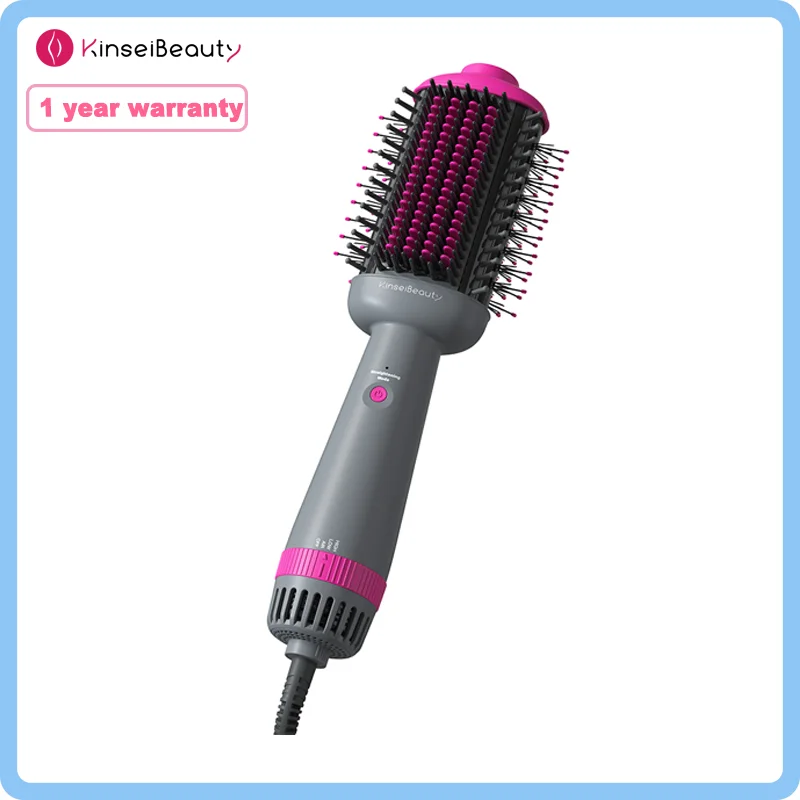 

Kinseibeauty Профессиональный парикмахерский фен 2 в 1, оборудование для волос, выпрямляющая электрическая расческа, трехскоростной режим