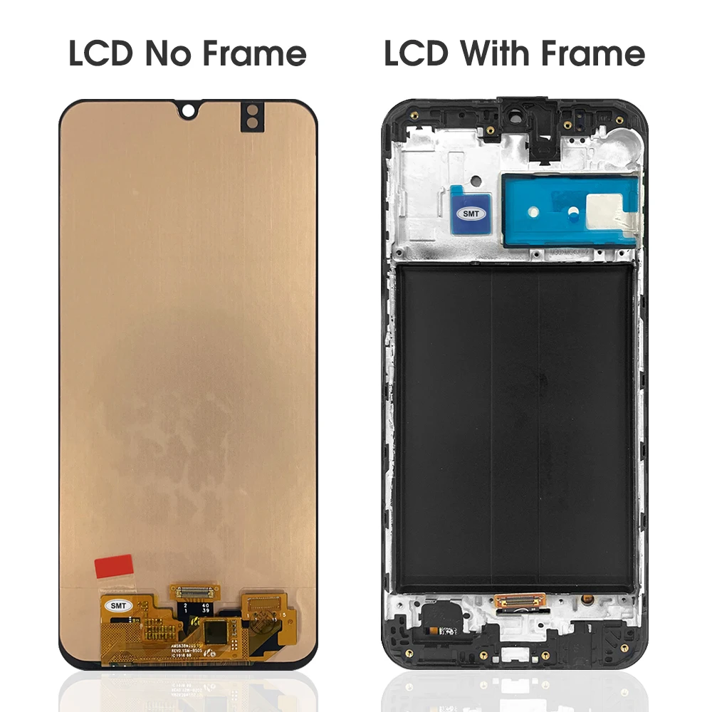 AMOLED M30S LCD Display Replacement for Samsung M30 M305F / M30S M307 SM-M307F Digitizer Touch Screen Frame